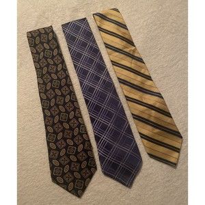 Lot of 3 Tommy Hilfiger Mens 100% Silk Necktie Made in USA Multicolor Vi…